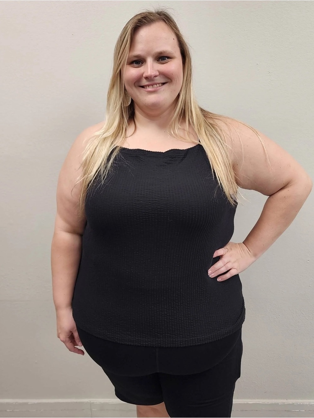 Madewell Black Textured Apron Tank Top - New! - Size XXL
